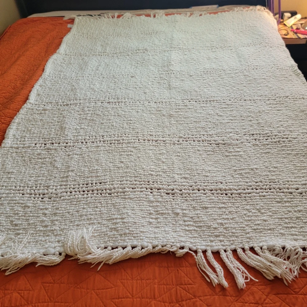 West Elm Basket Weave Throw Blanket